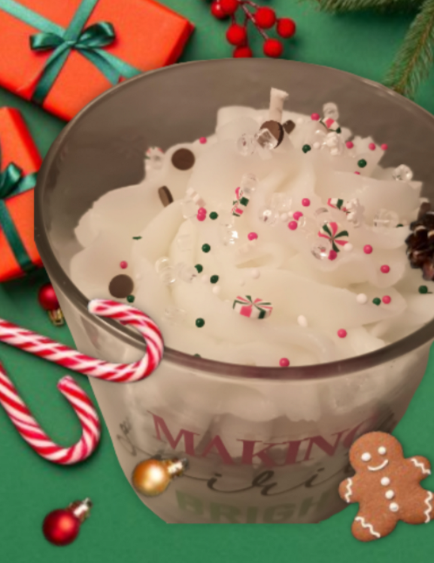 Twisted Chocolate Peppermint Cappuccino Expresso Candle