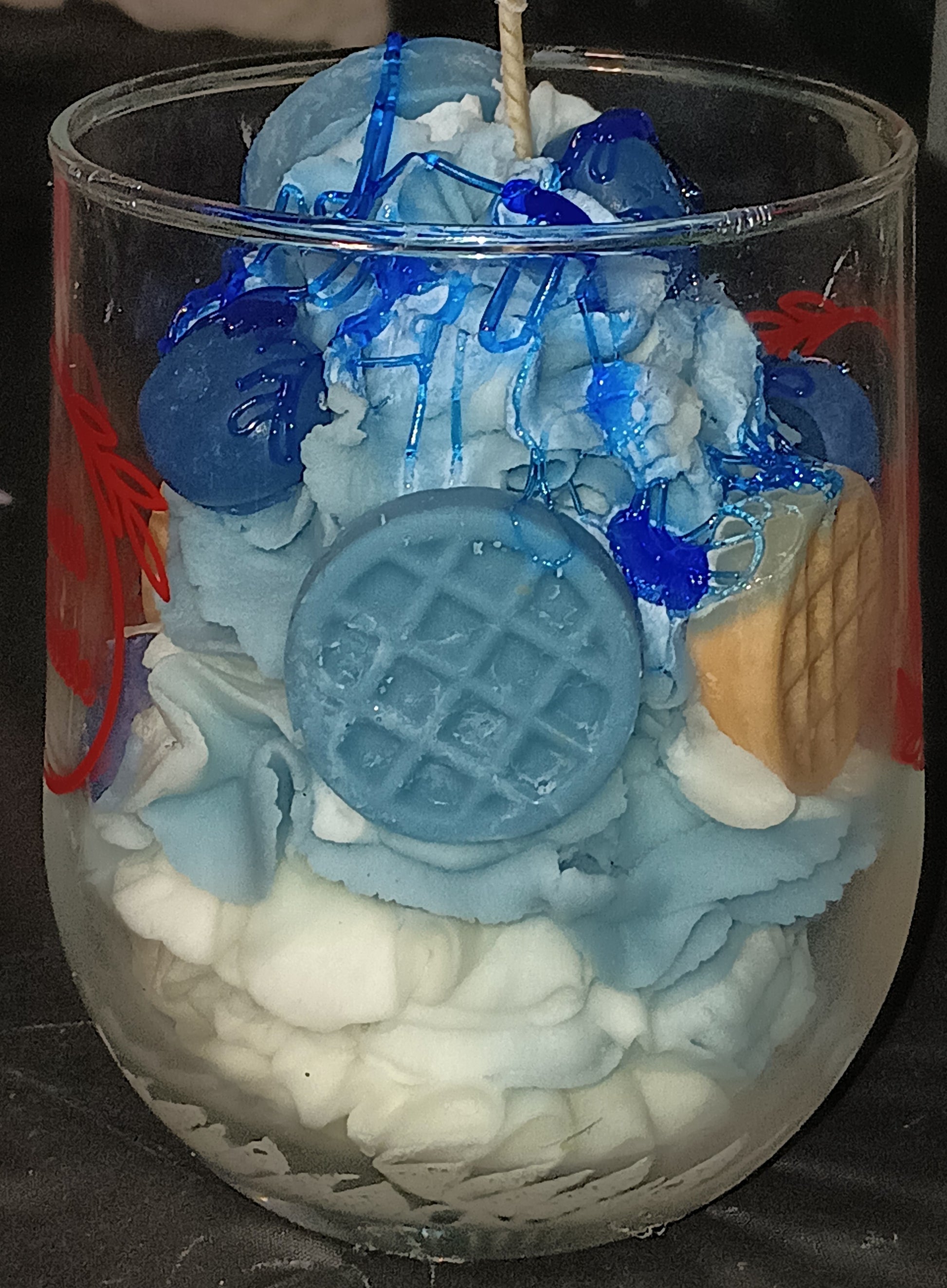 Blueberry Waffles Dessert Candle 